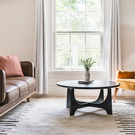 Glass Top Coffee Table with Metal Frame – Minimalist Design