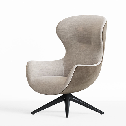 Classic Wooden Armchair with Cushion – Oak Finish