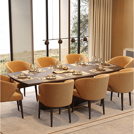 6-Seater Extendable Dining Table – Rustic Walnut