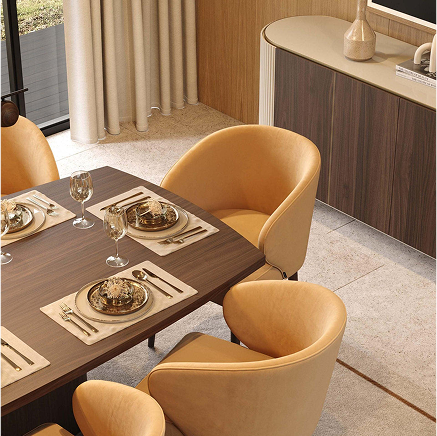 6-Seater Extendable Dining Table – Rustic Walnut